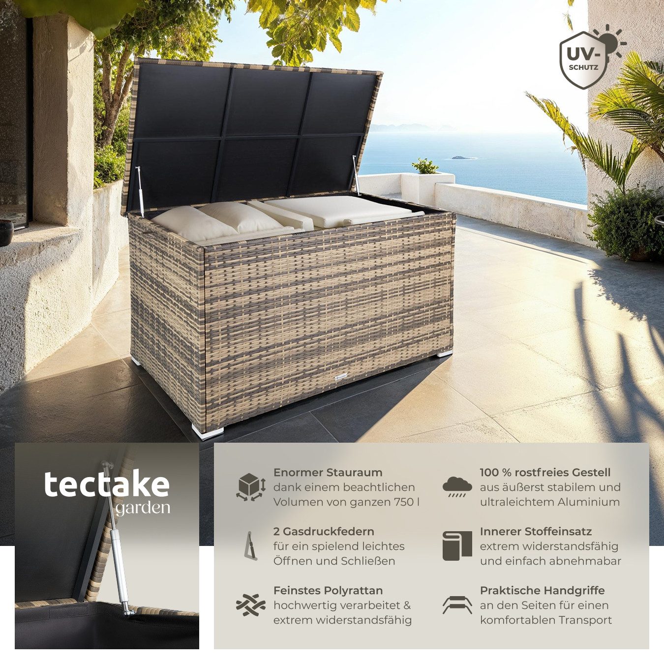 tectake Gartenbox Auflagenbox (1 St., Auflagenbox), günstig online kaufen