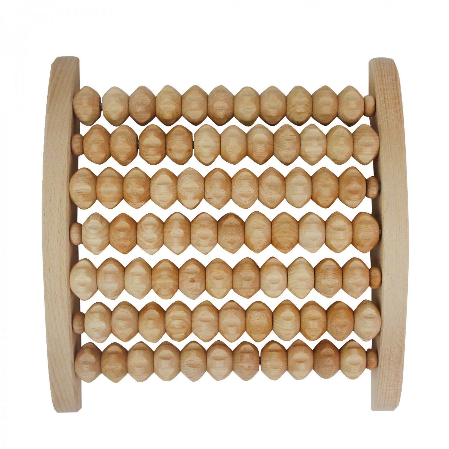 mitienda Massagegerät Fußmassagegerät aus Holz mit Rollen, symmetrisch