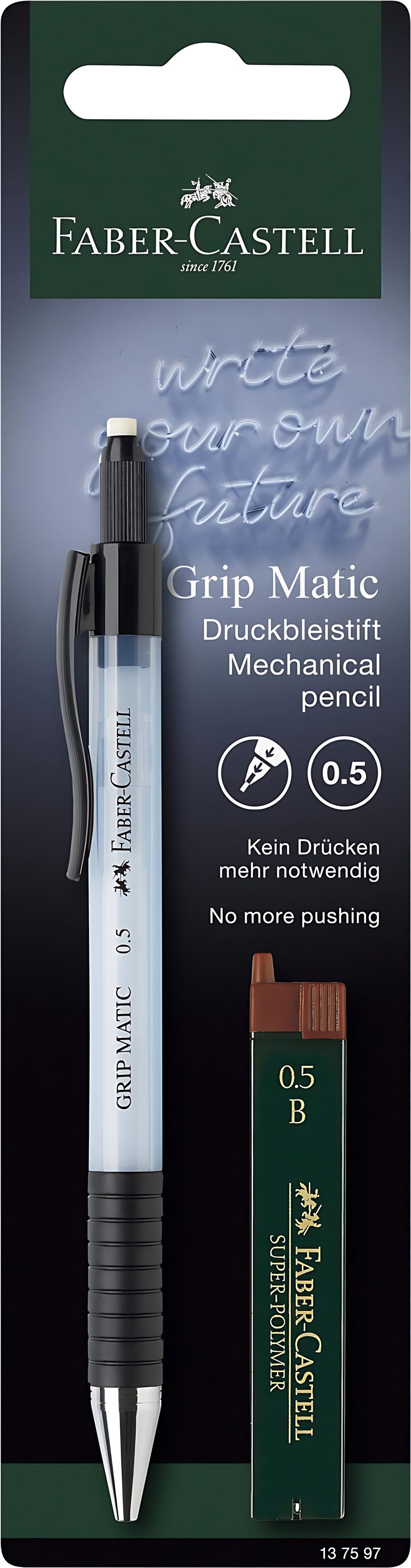 Faber-Castell Druckbleistift Faber Castell Druckbleistift GripMatic 1375 0,5 B blue Rad+M