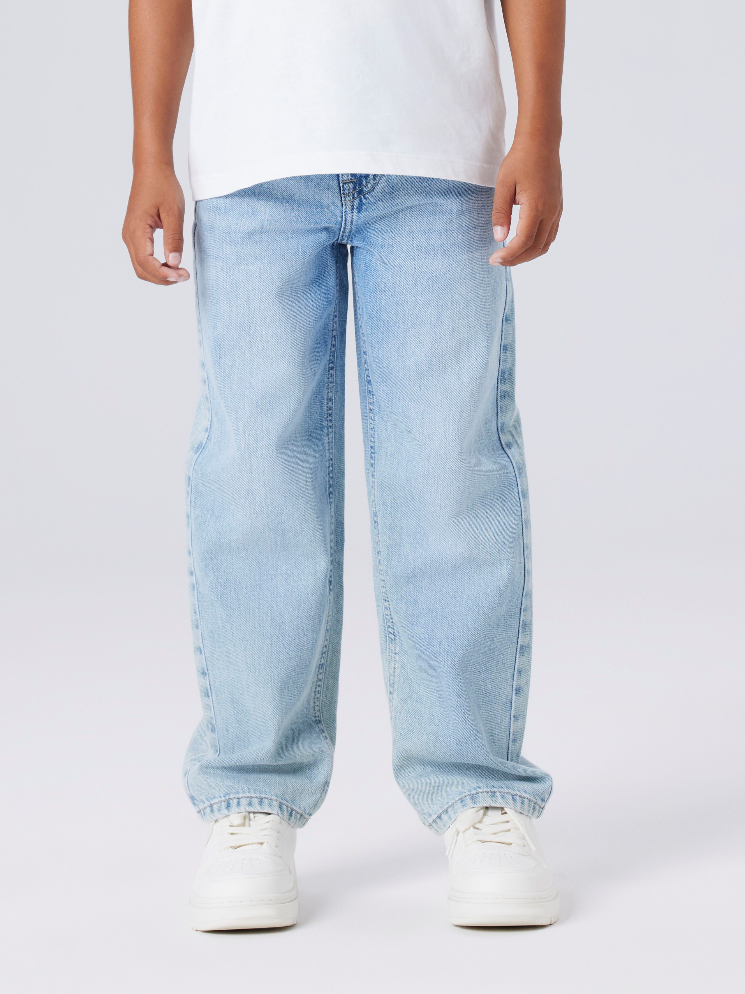 Name It Straight-Jeans NKMRYAN – Jeans mit geradem Bein, strapazierfähig unifarben, casual, straight fit, Denim/Jeans