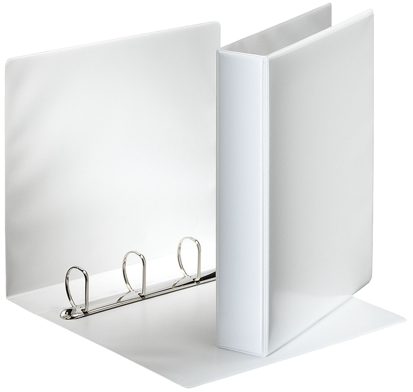 Ringbuchmappe Ringbuch Präsentation, mit Taschen, A4, PP, 4 Ringe, 40 mm, weiß