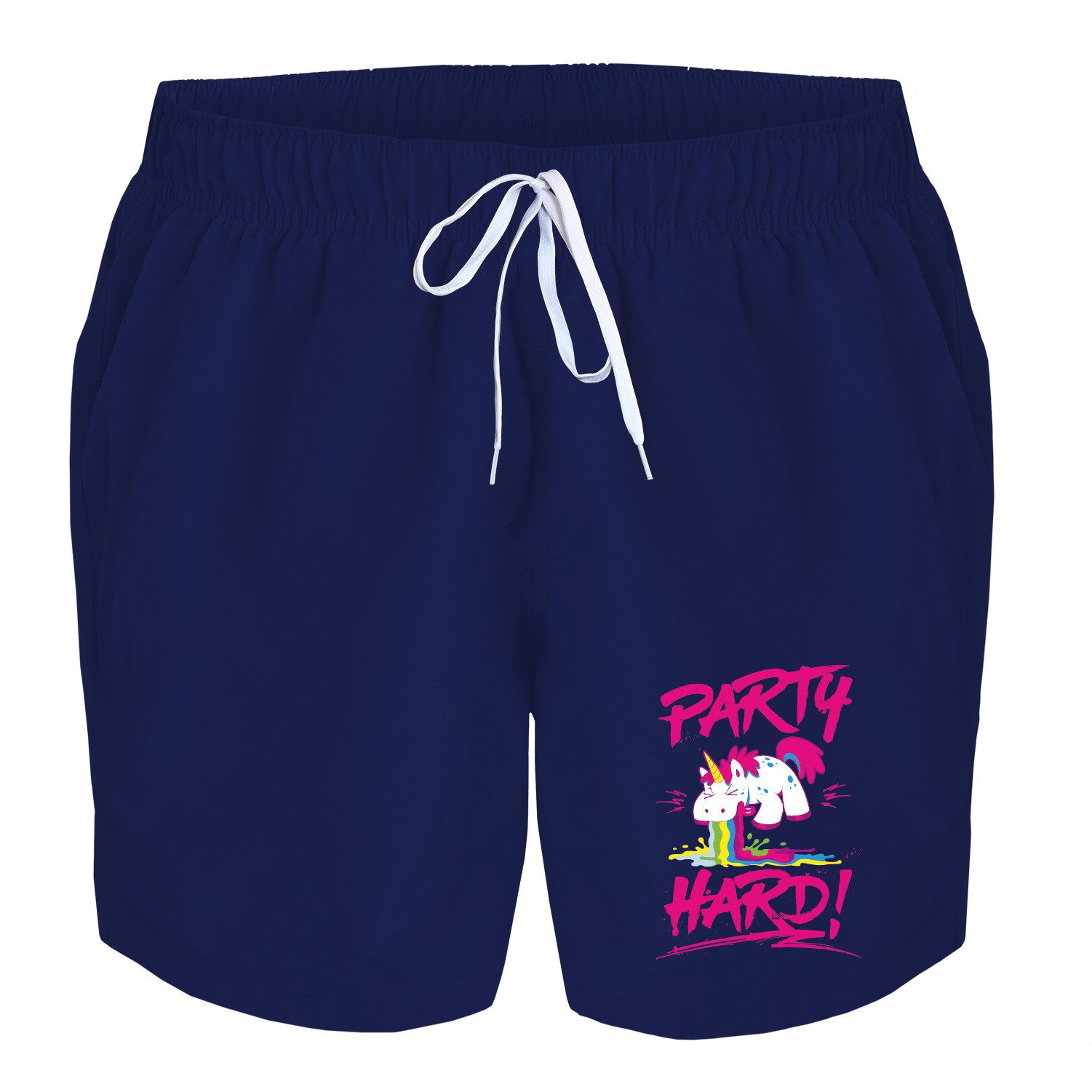 deinshirt Badehose Schwimmshorts Einhorn Party hard günstig online kaufen