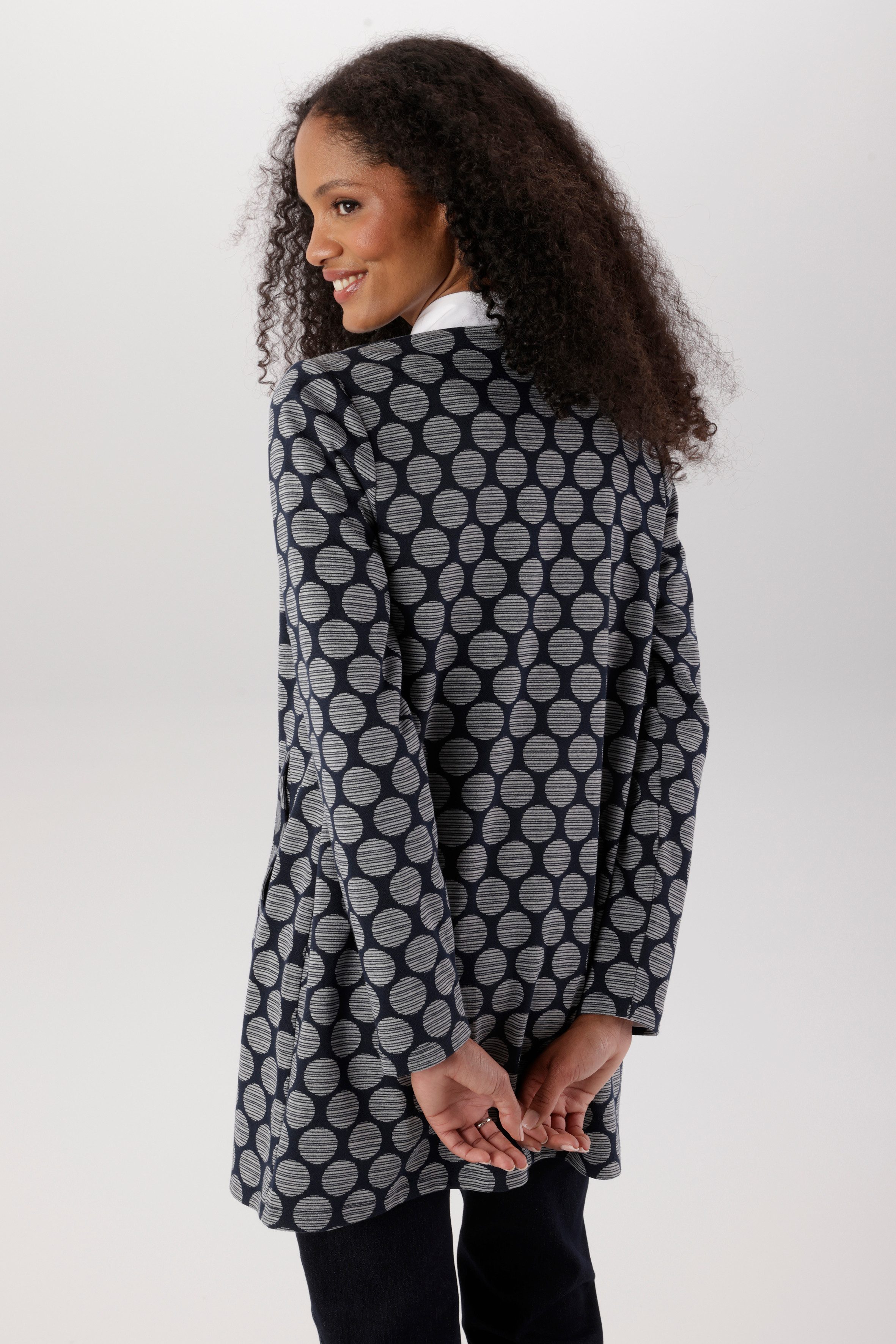 Aniston SELECTED Longblazer in modischer Länge und mit gestreiften Punkten - NEUE KOLLEKTION