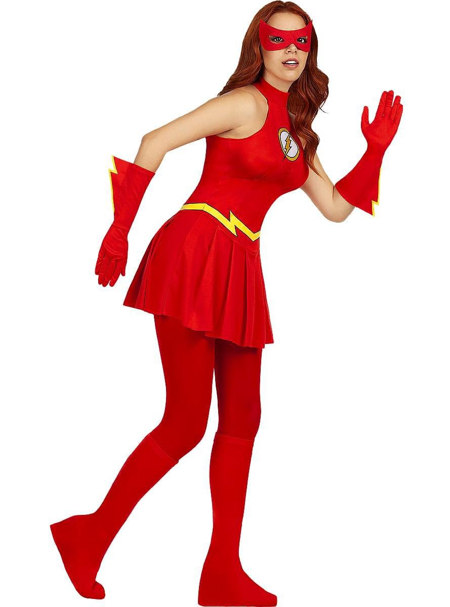 Funidelia Kostüm The Flash – Kostüm für Frauen, Mit diesem Kostüm bist Du ganz 'schnell' verkleidet!