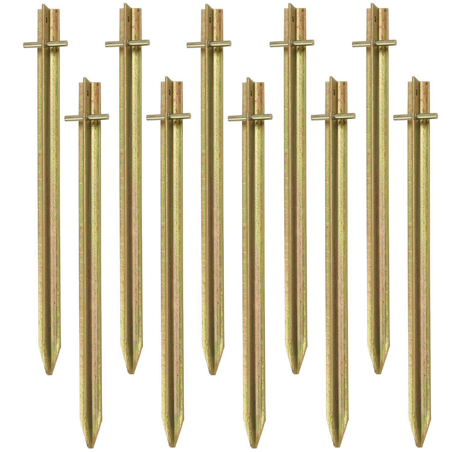 Zelthering 10x T-Profil Stahl Hering 40 cm