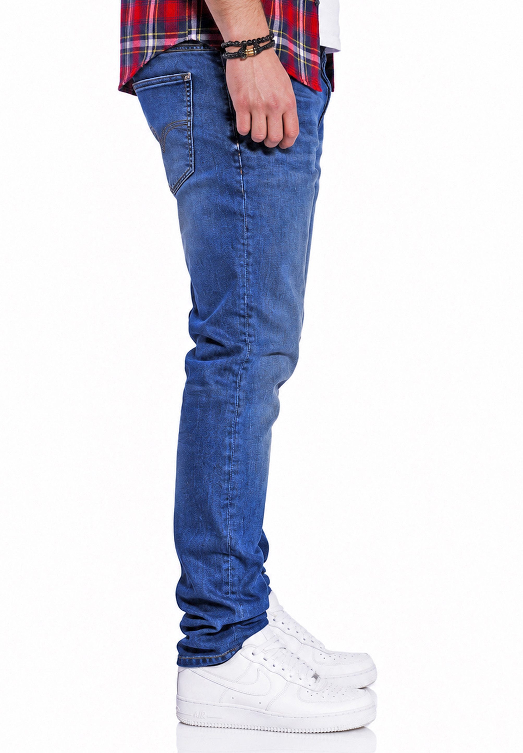 Jack & Jones Regular-fit-Jeans CLARK JJARIS Original Denim Hose mit Stretch Herren Clark Jeans Regular Fit Hose