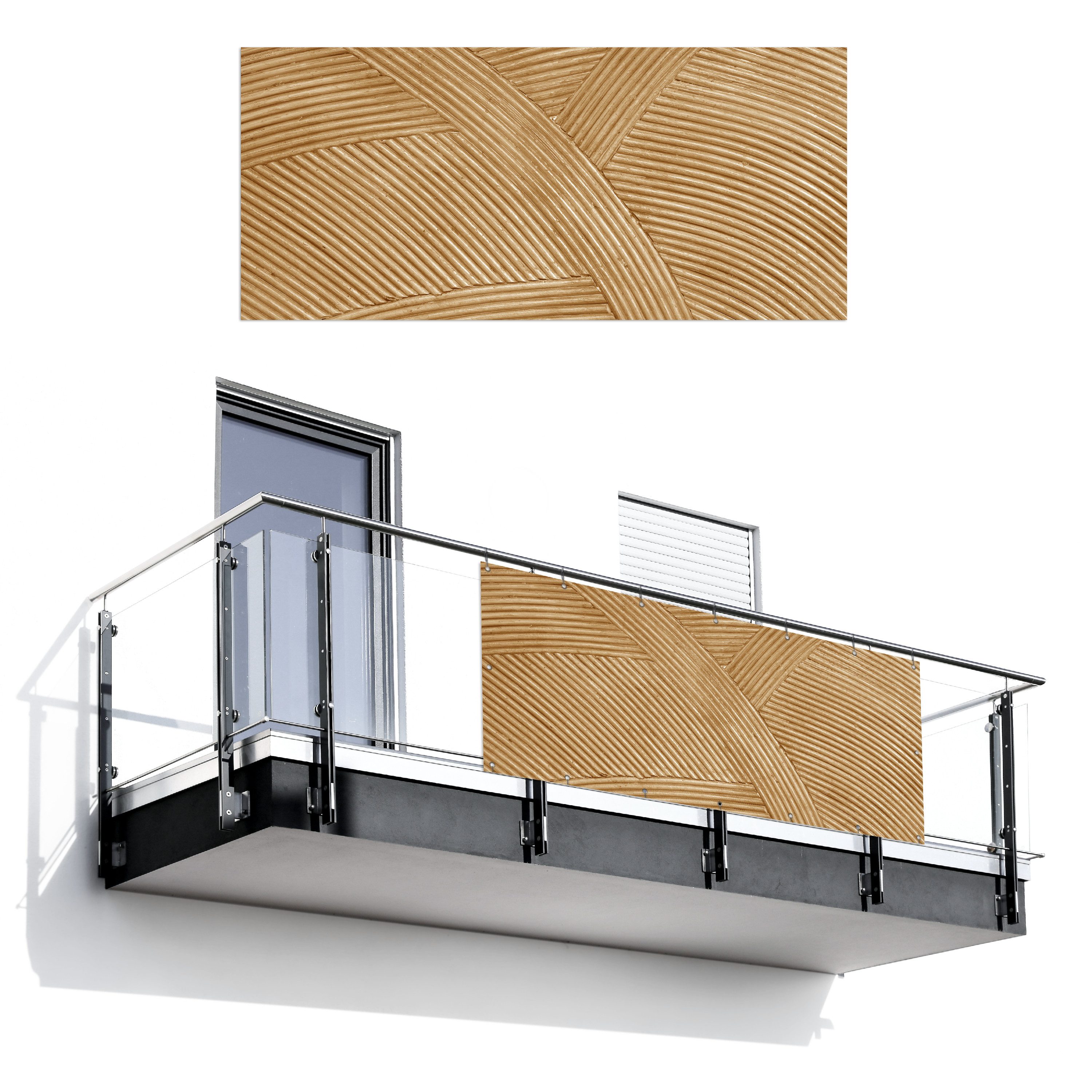 MuchoWow Balkonsichtschutz Struktur - Natur - günstig online kaufen