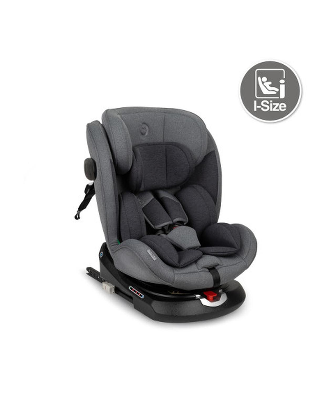 MoMi Autokindersitz MoMi EMI Drehbarer Kindersitz für Kinder von 40 bis 150 cm, Grau, ab: ab 0 Jahren