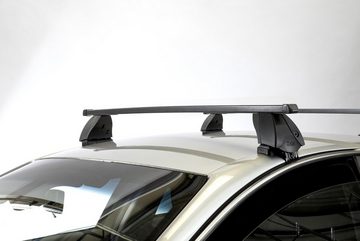 VDP Dachbox, (Für Ihren Audi A3 (8PA) Sportback (5Türer) 04-12, Dachbox und Dachträger im Set), Dachbox VDPBA320 320 Liter carbonlook abschließbar + Dachträger K1 MEDIUM kompatibel mit Audi A3 (8PA) Sportback (5Türer) 04-12