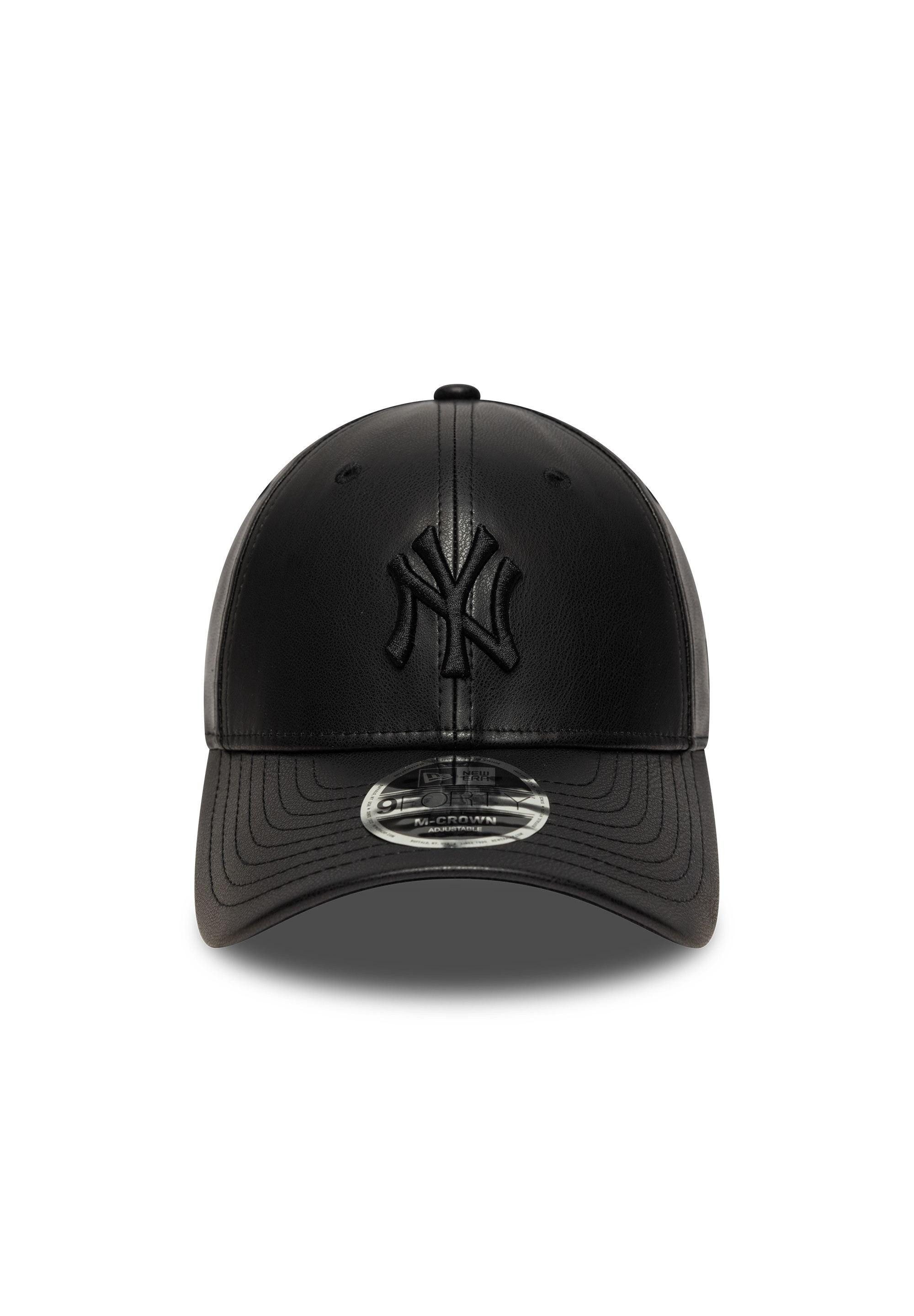 New Era Baseball Cap New York Yankees New Era PU 9Forty M-Crown Cap Kunstleder Schwarz (1-St)