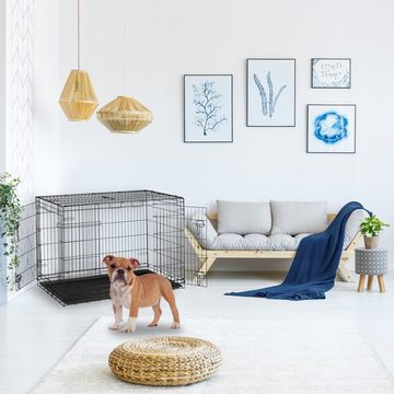 relaxdays Hundekäfig Hundekäfig für Zuhause, 107 cm