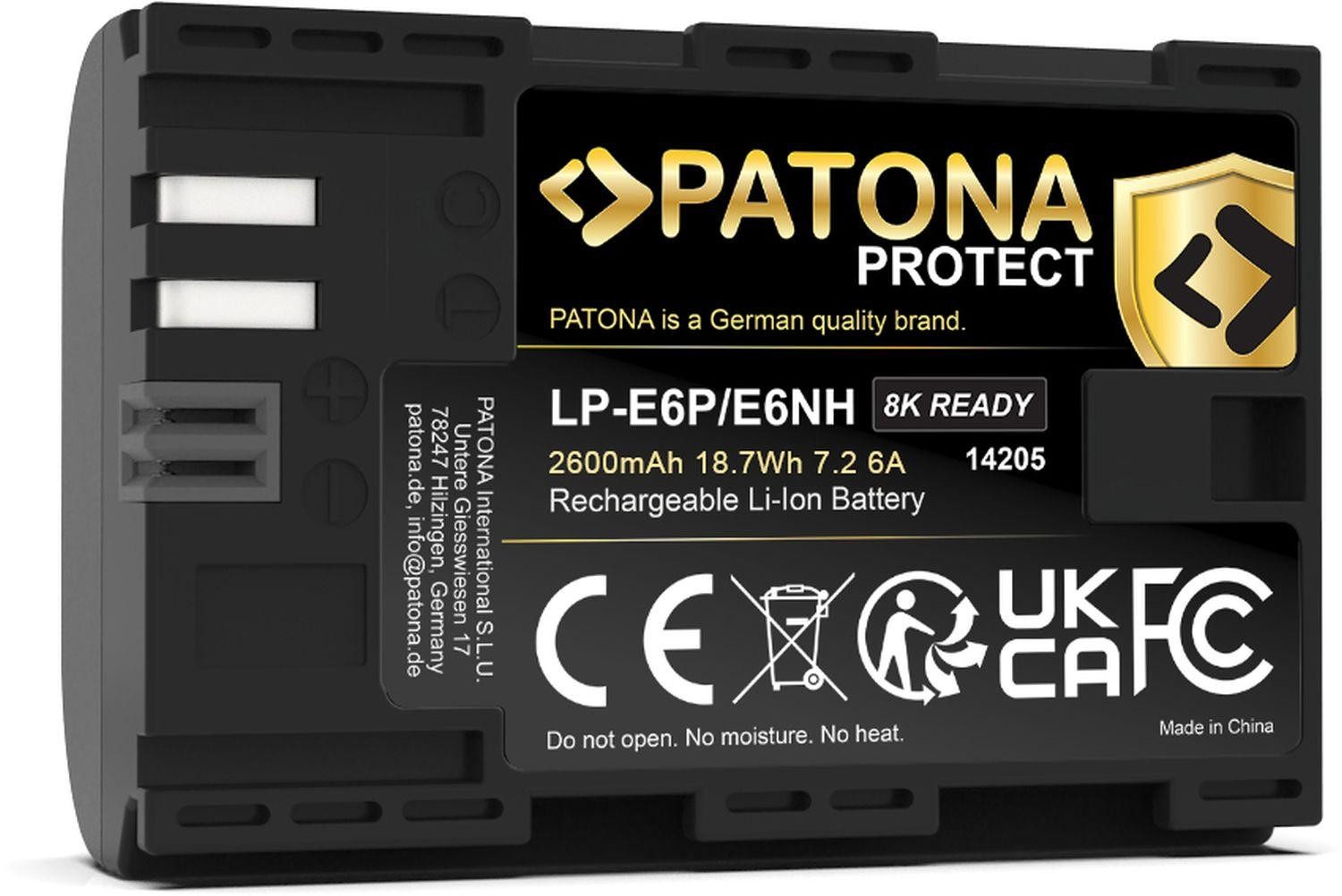 Patona PROTECT Akku Canon LP-E6P R5II 8k fähig 6A Akku
