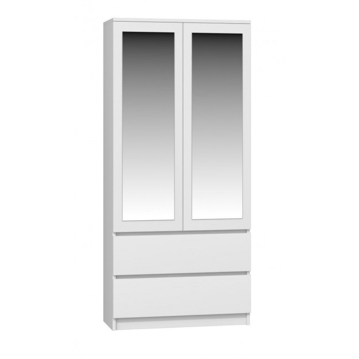 pressiode Spiegel Kleiderschrank weiss SPIEGEL Mehrzweckschrank Mit Garderobe Kleiderschrank SS-90