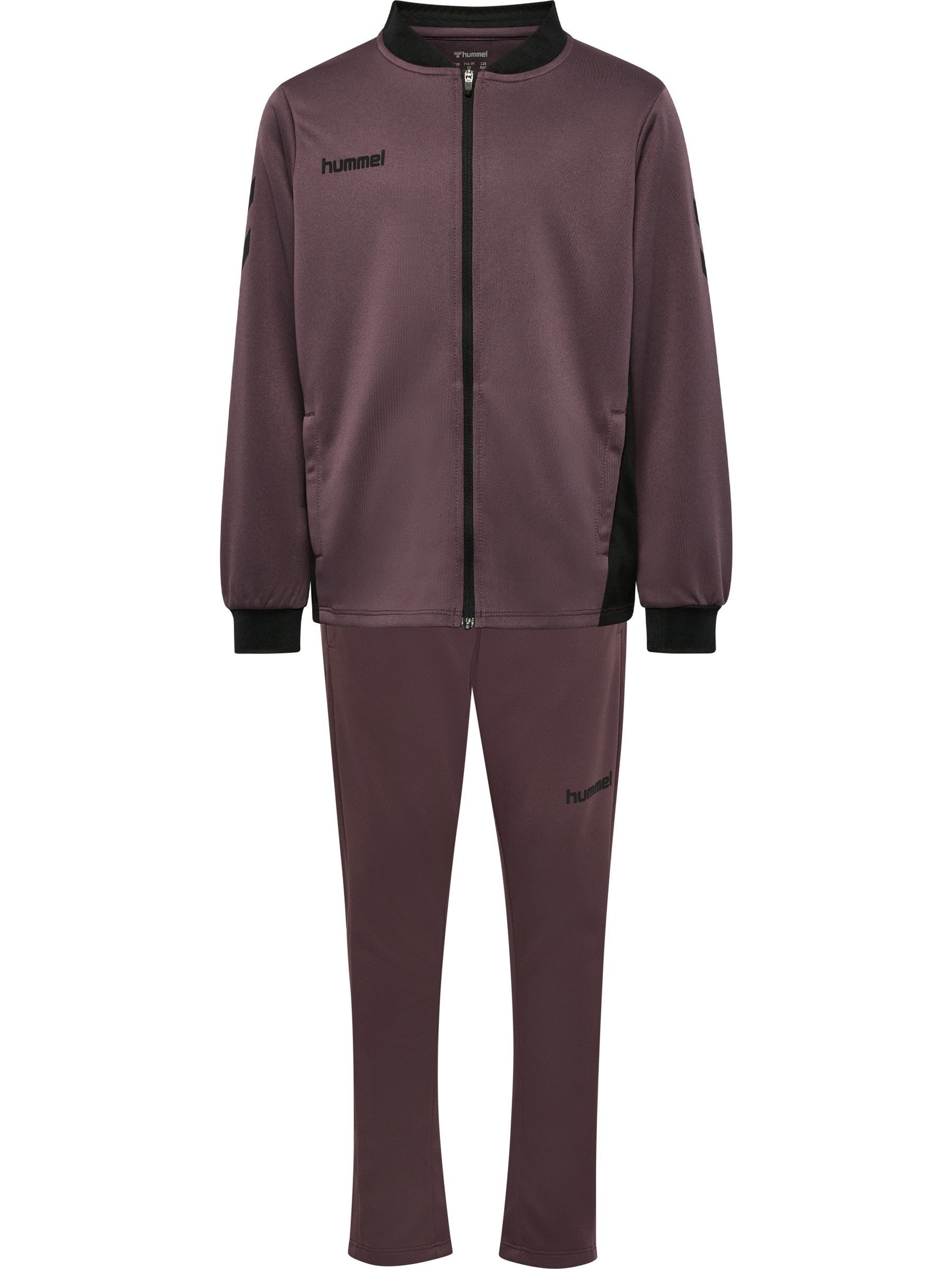 hummel Sportanzug Durchgehender Reißverschluss für Unisex (2-tlg), Recyceltes Material, Nachhaltig, Stehkragen, Sportlich, Bequem