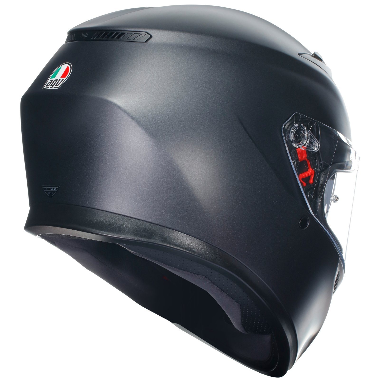AGV Motorradhelm AGV K3 Integralhelm matt-schwarz M (1er Set)