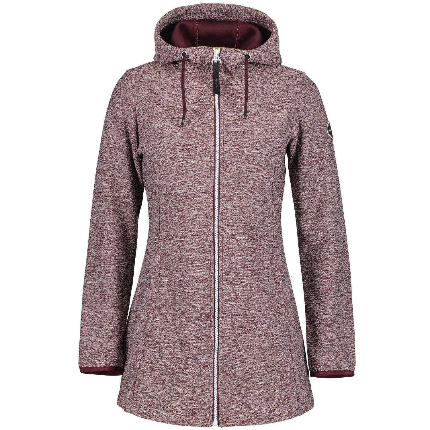 Icepeak Strickfleecejacke Awendaw lange Midlayer-Jacke
