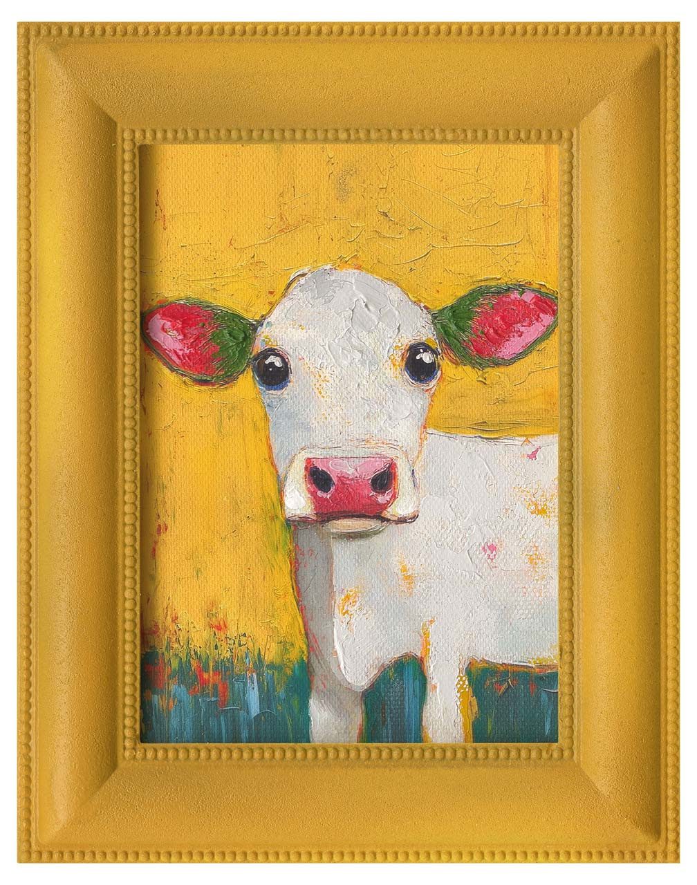 ArtUniverse Gemälde Golden Calf 19 x 24 cm, Tiermotiv