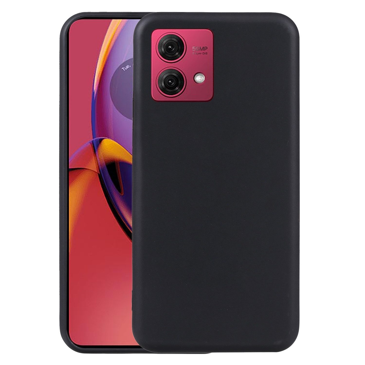 Handyhülle Für Motorola Moto G84 5G Silikon TPU Schutz Handy Hülle dünn Schwarz