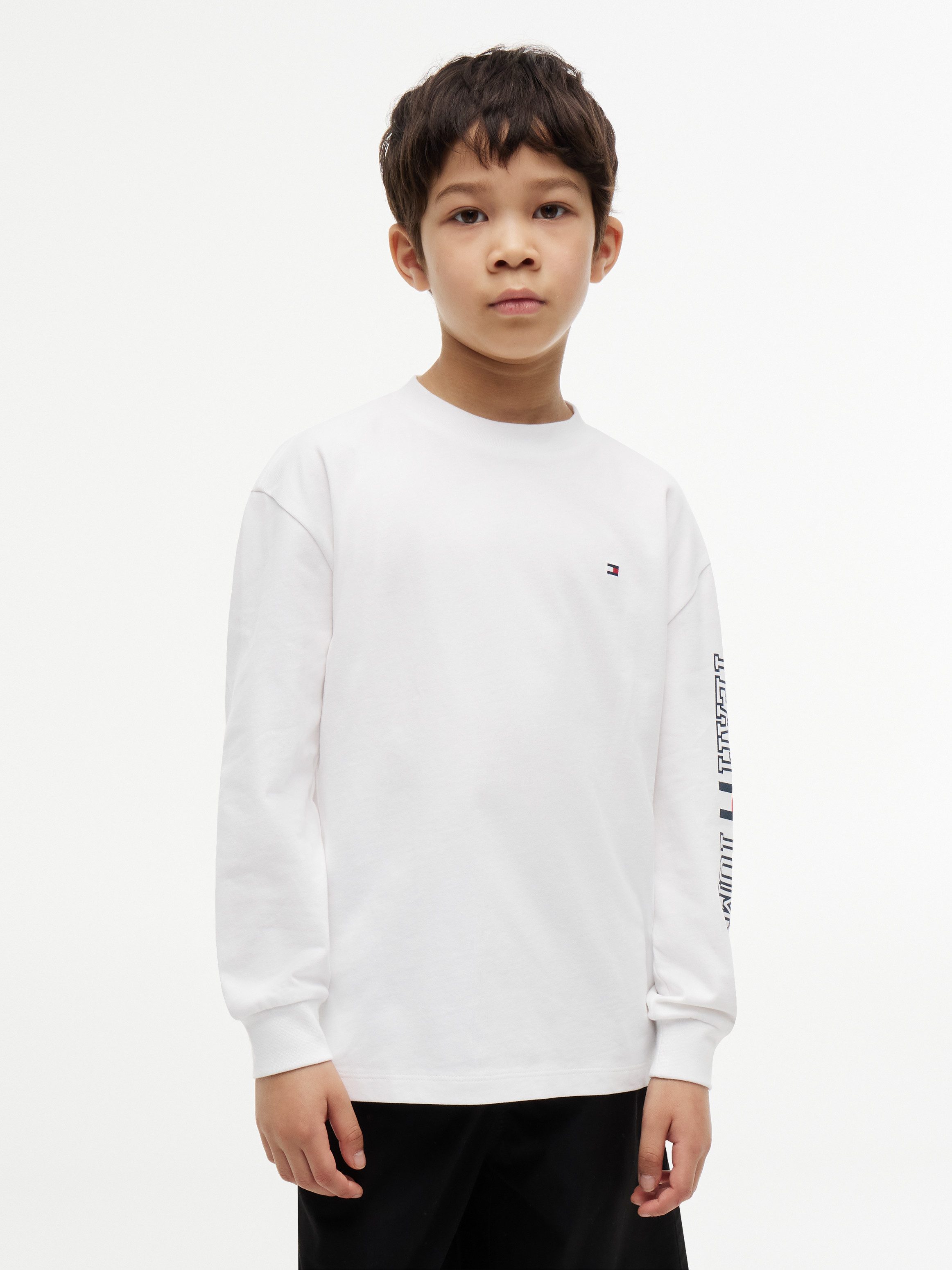 Tommy Hilfiger Langarmshirt Regular Fit, Kinder bis 16 Jahre, Druck auf einem Arm