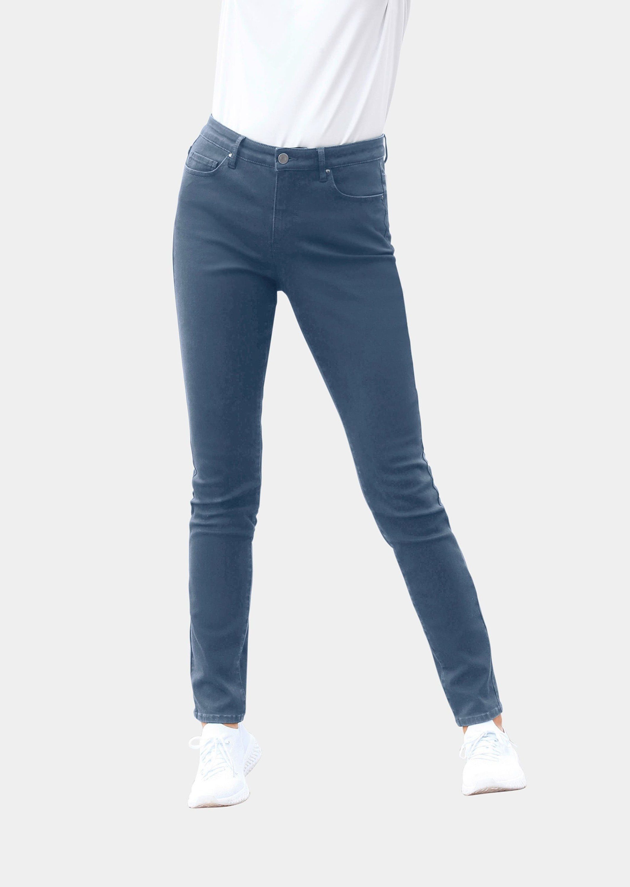 GOLDNER Bequeme Jeans Kurzgröße: hellblau