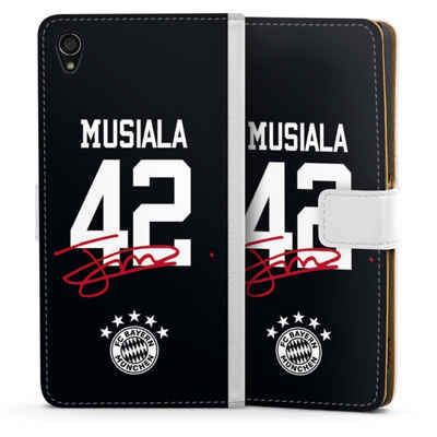 DeinDesign Handyhülle »Jamal Musiala FC Bayern München Fanartikel Musiala 42«, Sony Xperia Z3 Hülle Handy Flip Case Wallet Cover Handytasche Leder