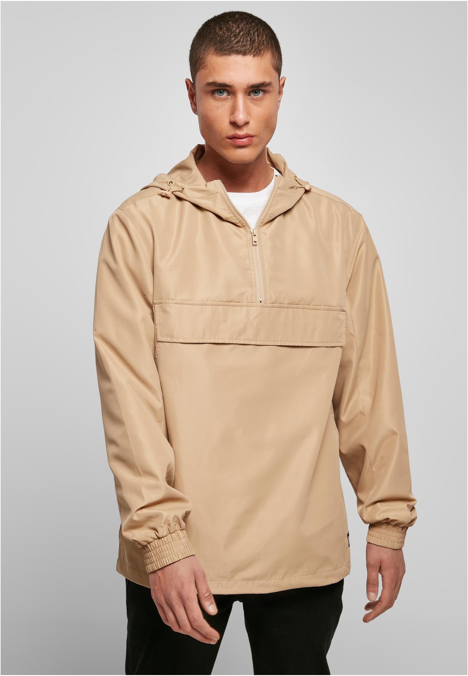 URBAN CLASSICS Recycled Herren Jacket Sommerjacke Pull (1-St) Basic Over unionbeige