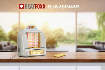 Beatfoxx Nostalgia Tisch-Jukebox Stereoanlage (Bluetooth®-Verbindung für Smartphones & Tablet-PCs)