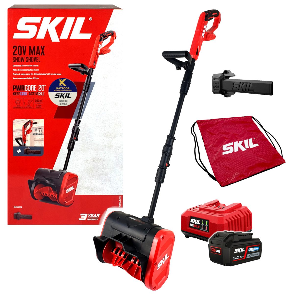 SKIL Akku-Schneefräse Skil 20V 0670 CA Akku-Schneefräse (ohne Akku, Verpackung), SKIL