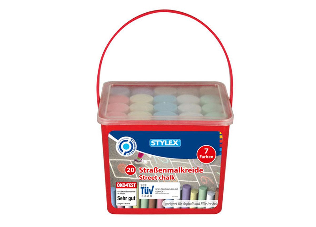 Stylex Malkreide Stylex Straßenmalkreide 20 Stangen im Eimer