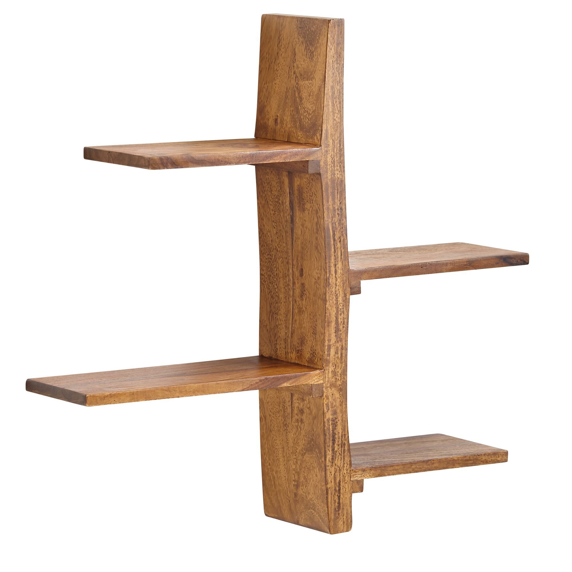 FINEBUY Wandregal FB80115, 58x60x15 cm Massivholz günstig online kaufen