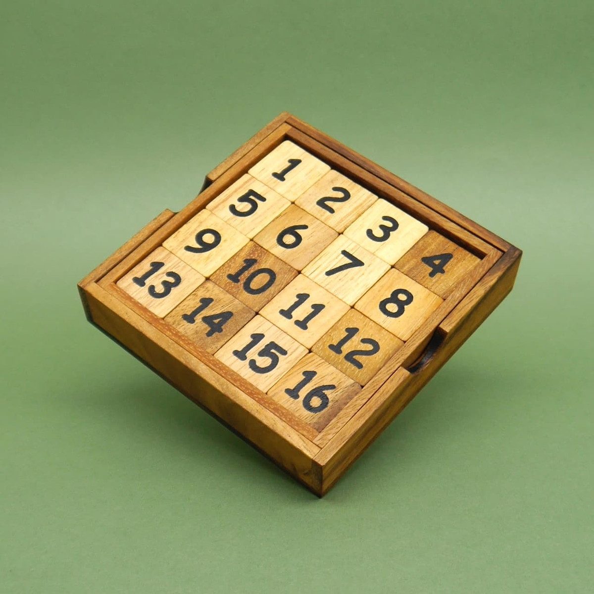 ROMBOL Denkspiele Spiel RUTSCHENDE 15 - nostalgisches Schiebepuzzle, Schiebespiel, Knobelspiel