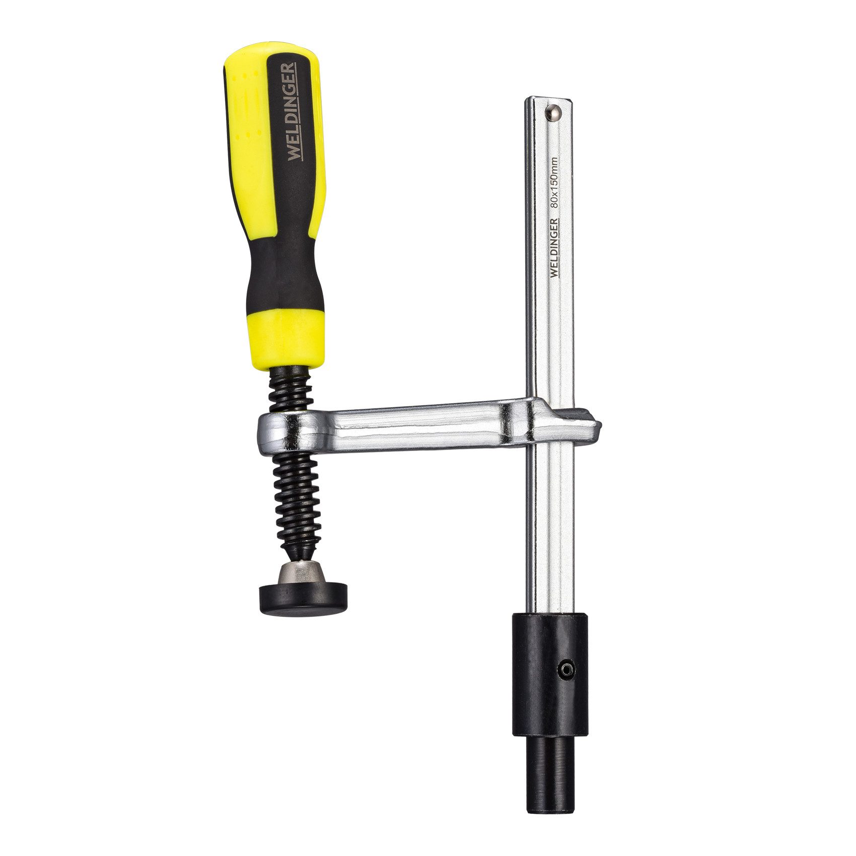 WELDINGER Schraubzwinge Schweißtisch-Schraubzwinge pro 8x15 cm System 16 Zweikomponentengriff, (1 St), 80x150 mm, System16
