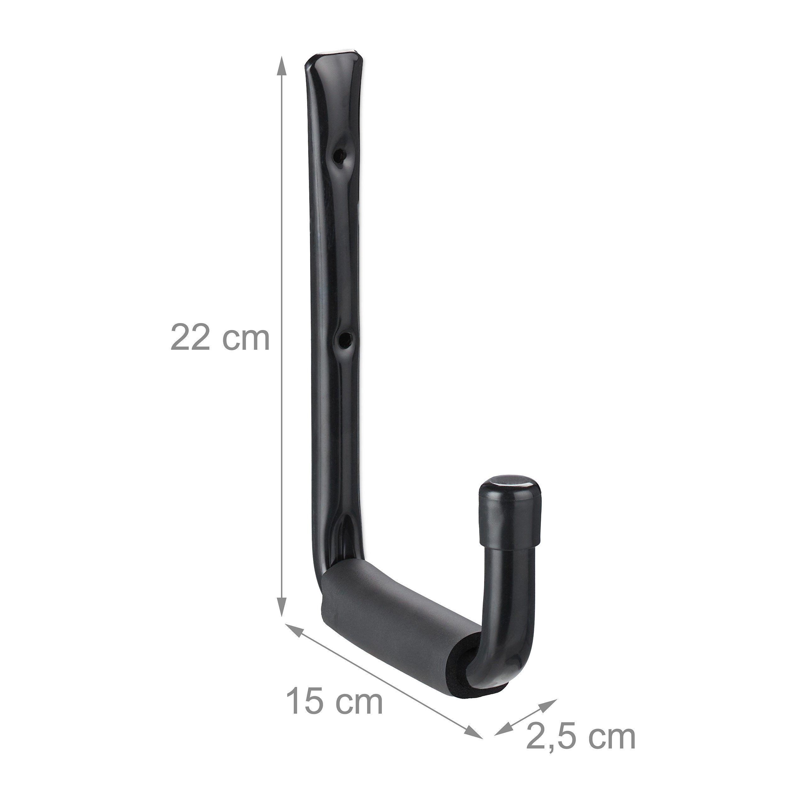 relaxdays Wandhaken Garage 6er Set