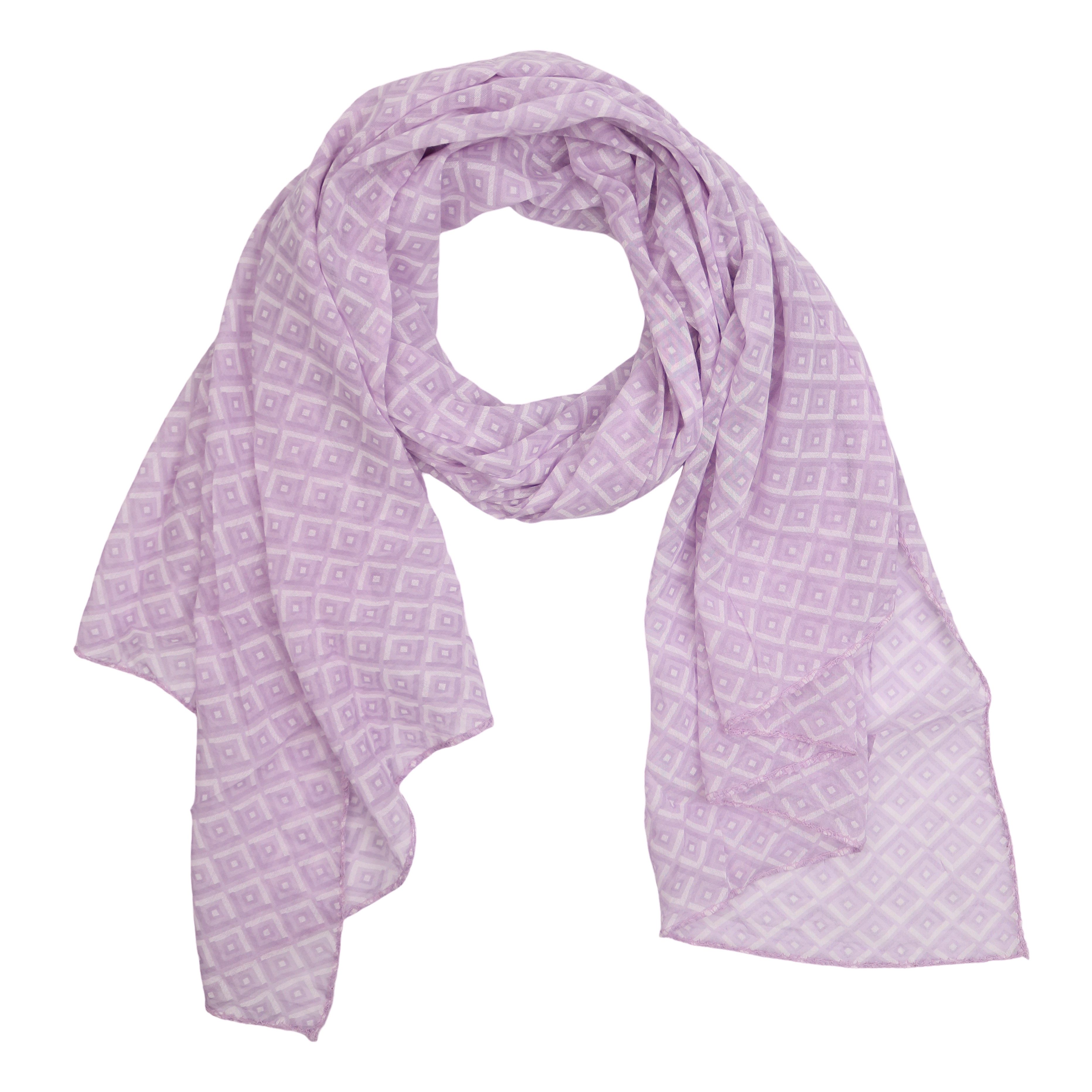 Modeschal Asymmetrischer Schal, Made in Italy 20% Seide 80% Baumwolle