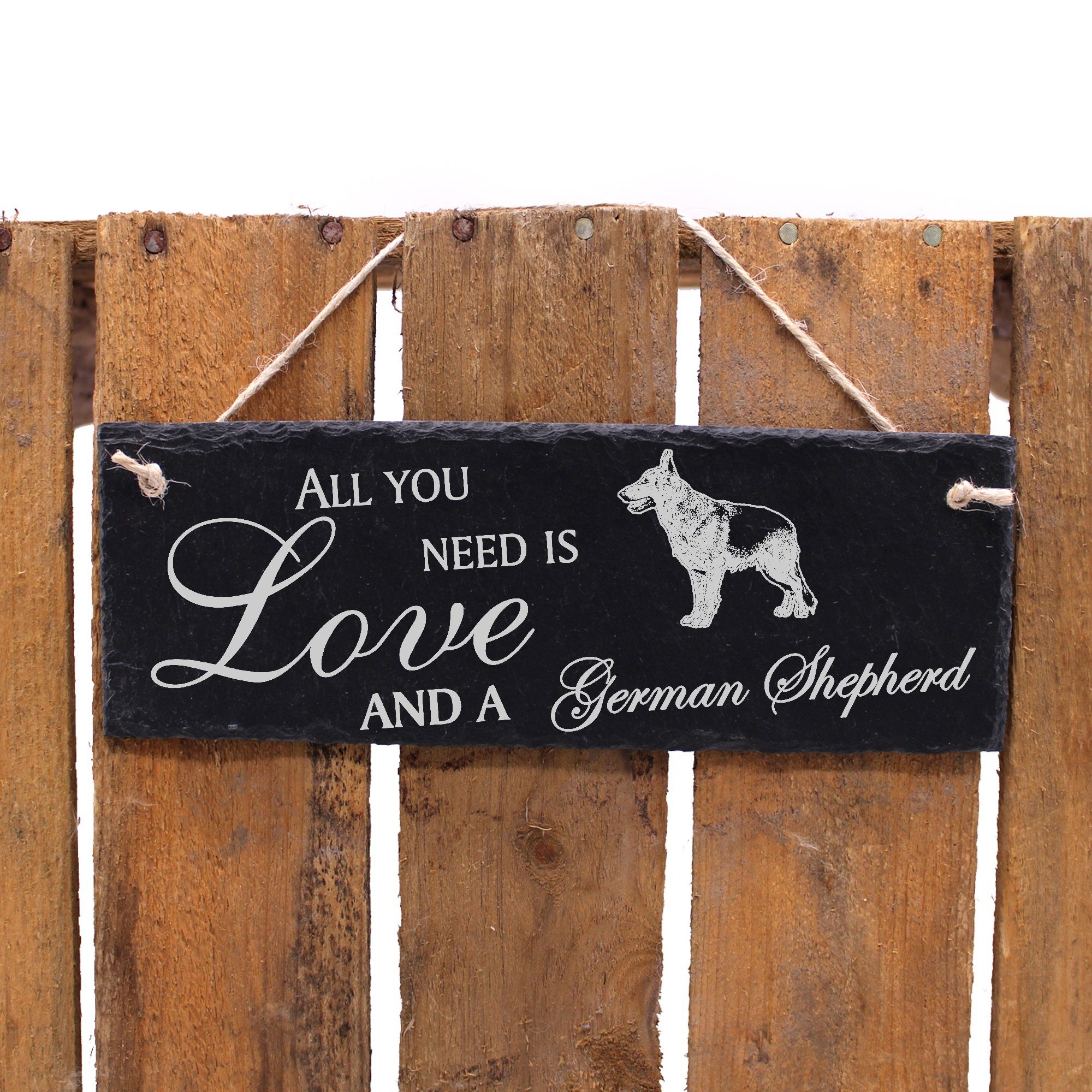 Schäferhund Deutscher is and All need German Love a Dekolando 22x8cm Hängedekoration you Shephe