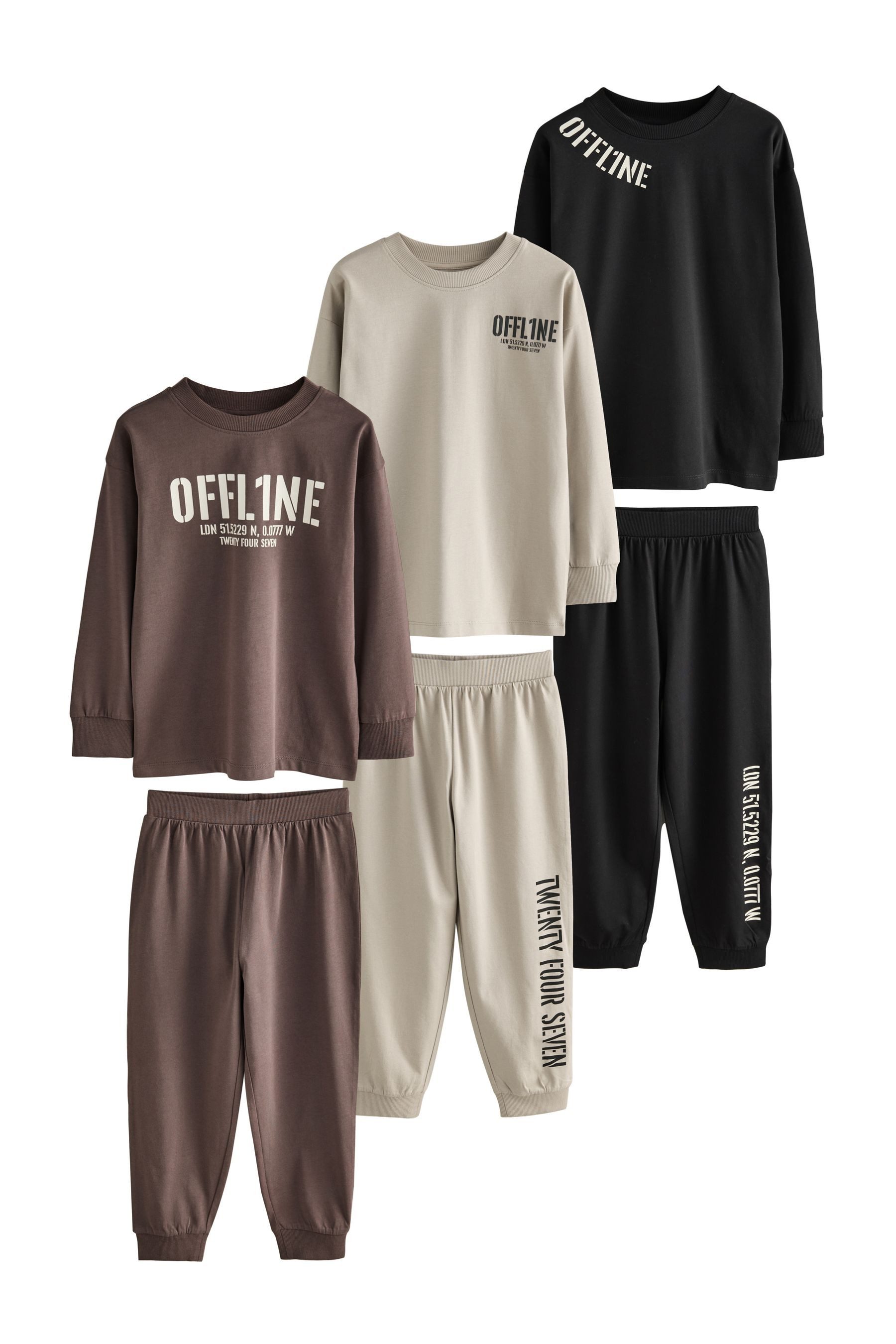 Next Pyjama 3er-Pack Schlafanzüge mit langen Ärmeln (6 tlg) – Bild 4 von 5