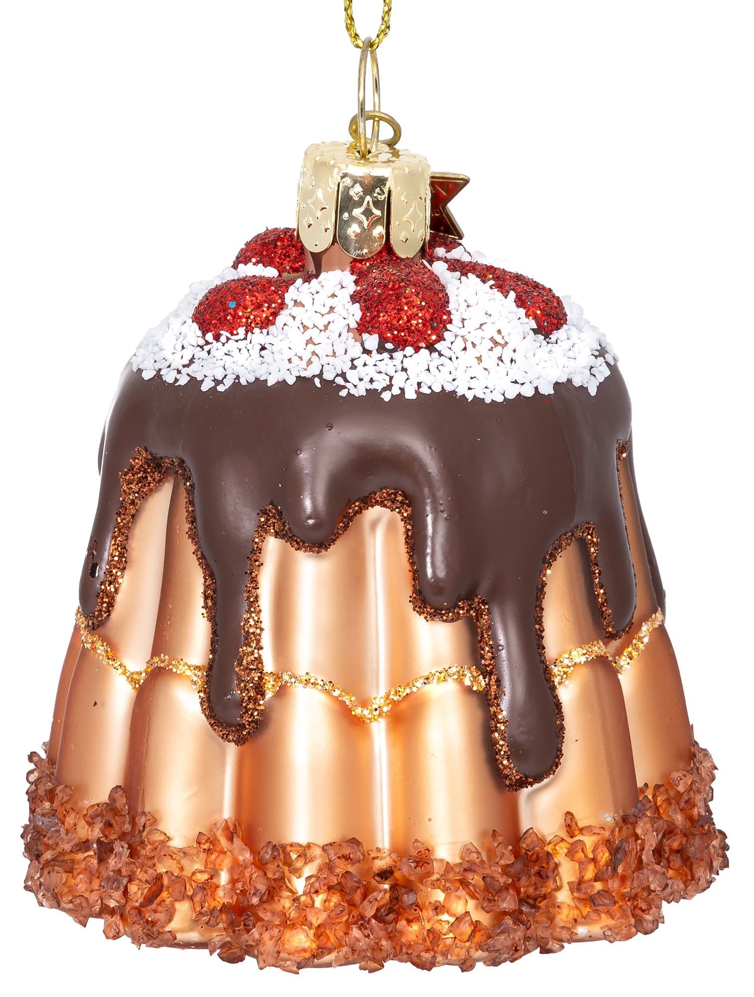 SIKORA Christbaumschmuck Schokopudding besondere Weihnachtskugel Glas Anhän günstig online kaufen