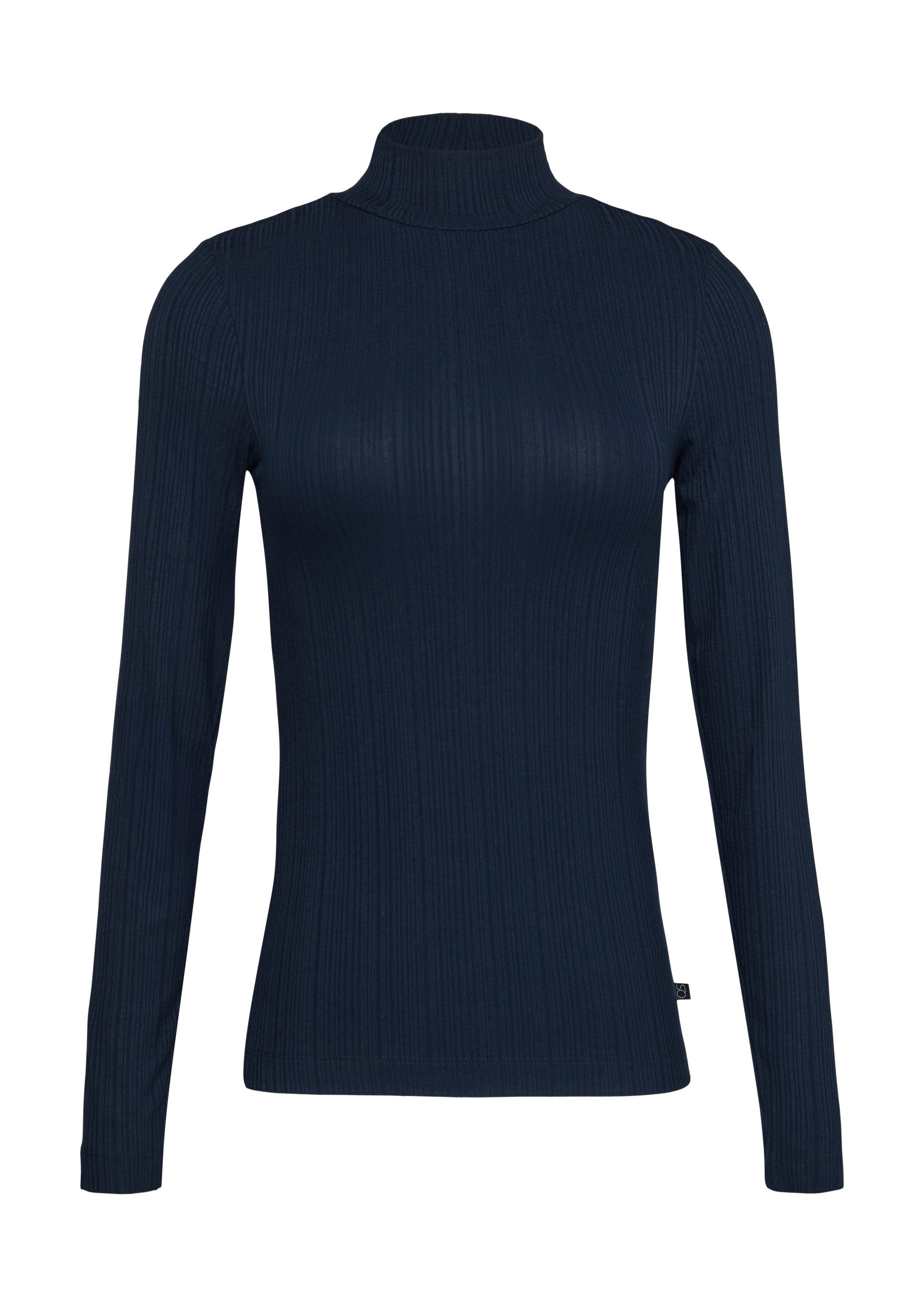 QS Langarmshirt T-Shirt Rippshirt im Slim günstig online kaufen