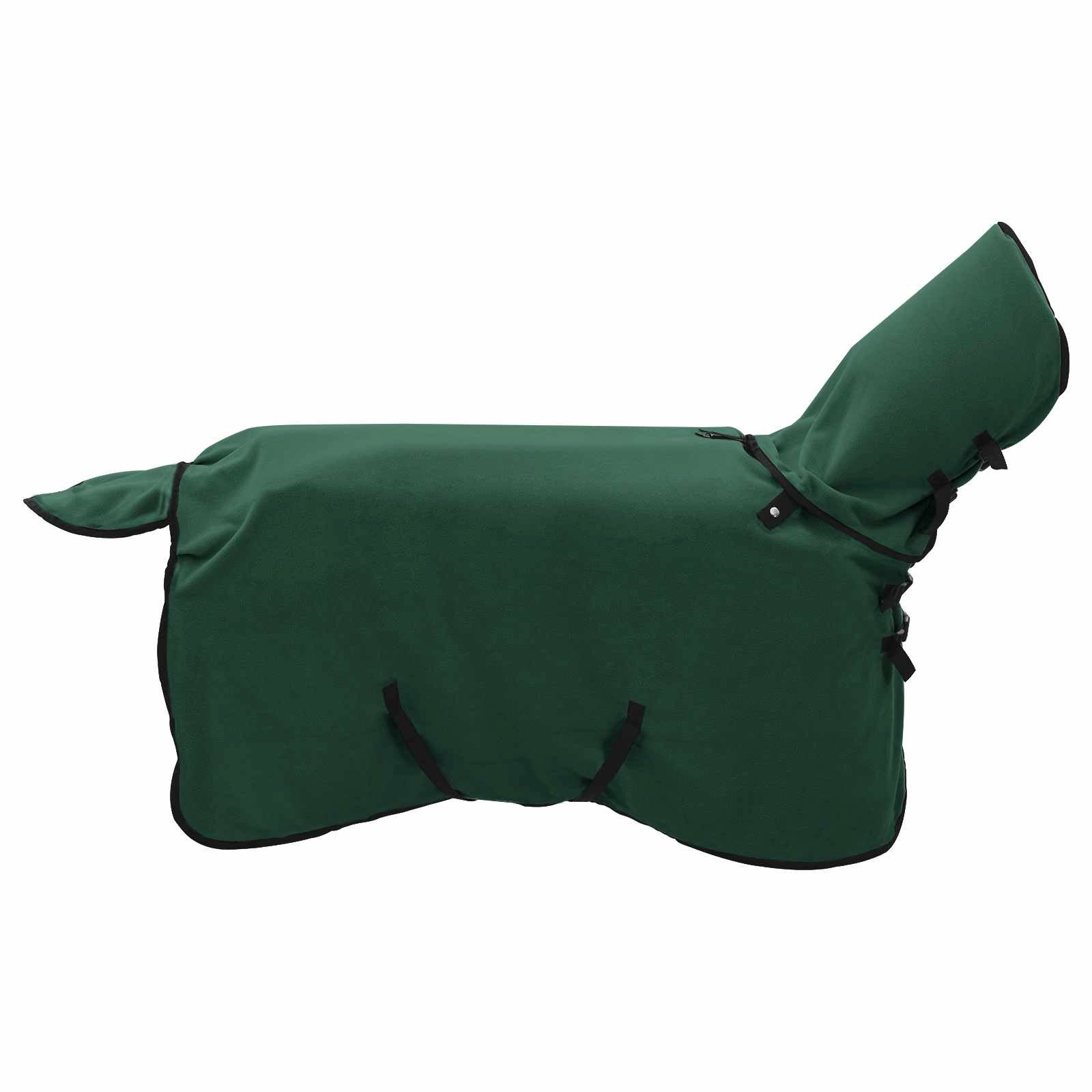 vidaXL Tierdecke Pferdedecke Dunkelgrün 115 cm Polyester-Fleece