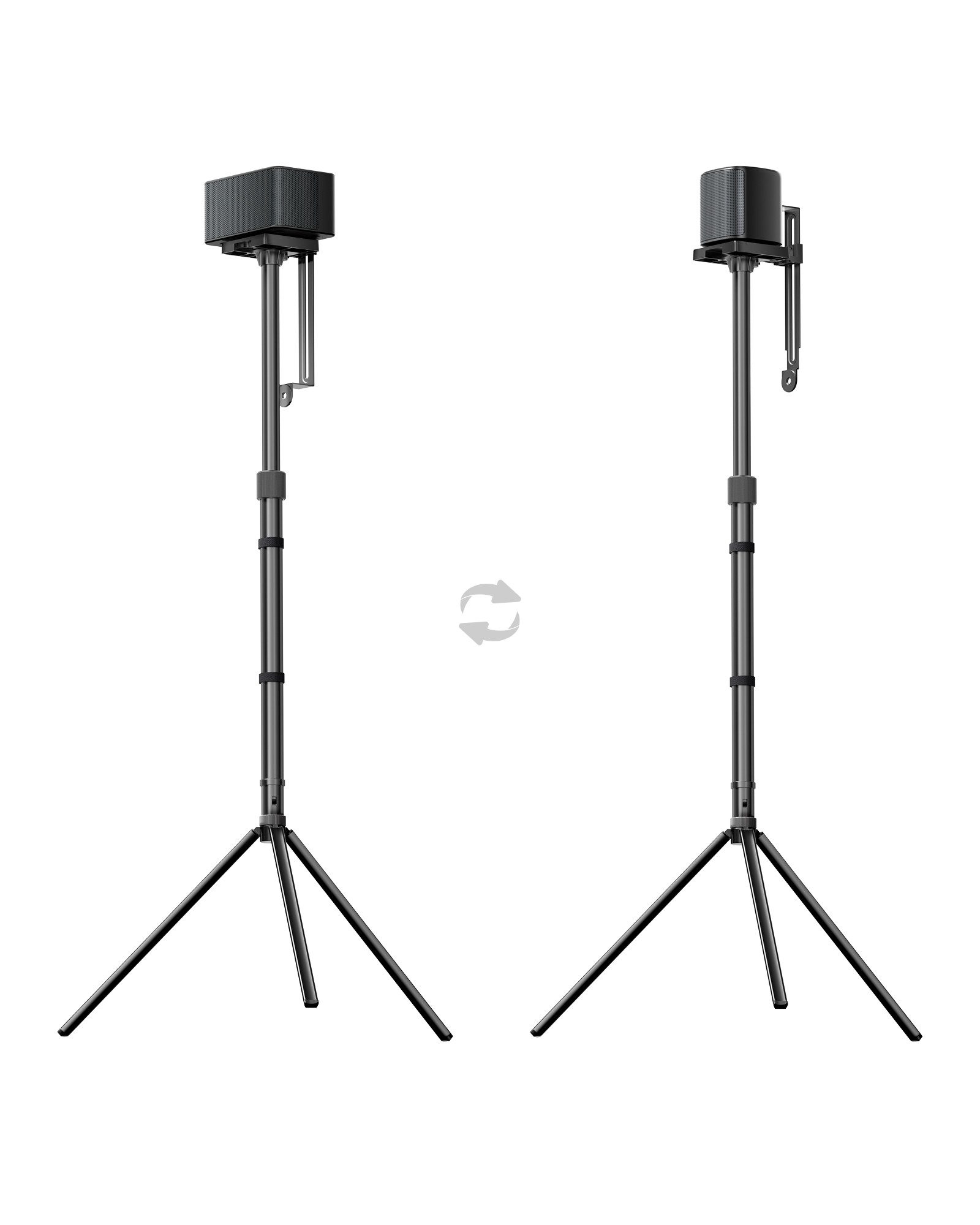 Ultimea Lautsprecherständer Steady 310 - 1 Paar Ständer für Poseidon und Skywave Serie Soundbar, (bis 36,6 Zoll, Ausziehbar von 62 cm bis 93 cm, Freistehende Ohrenhöhe Surround Sound)