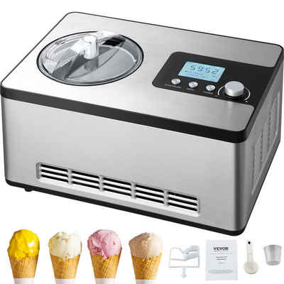 VEVOR Eismaschine 2 L, 180 W Frozen Joghurtbereiter Speiseeismaschine 3 Modi Haushalt