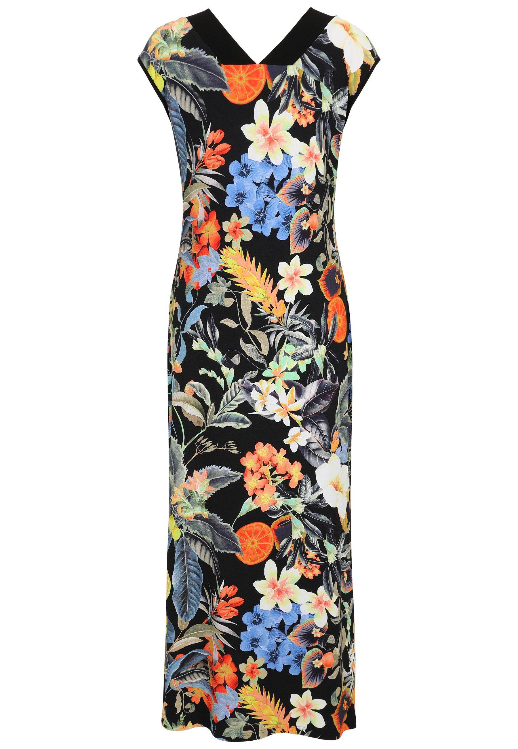 Doris Streich Maxikleid aus Jersey mit Blüten-Print – Bild 2 von 3
