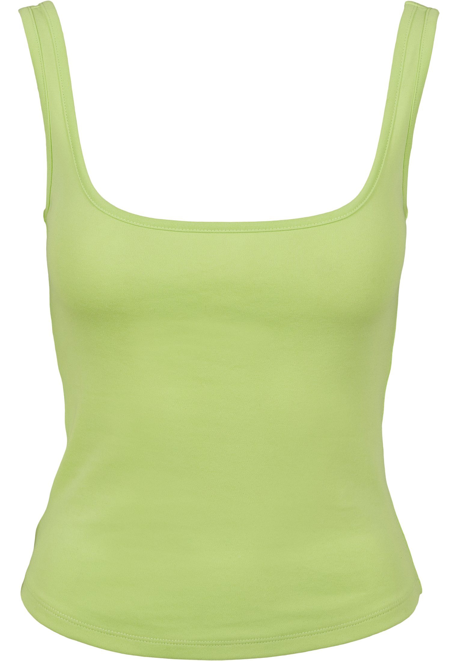 URBAN CLASSICS T-Shirt Damen Ladies (1-tlg) Wide Neck electriclime Top