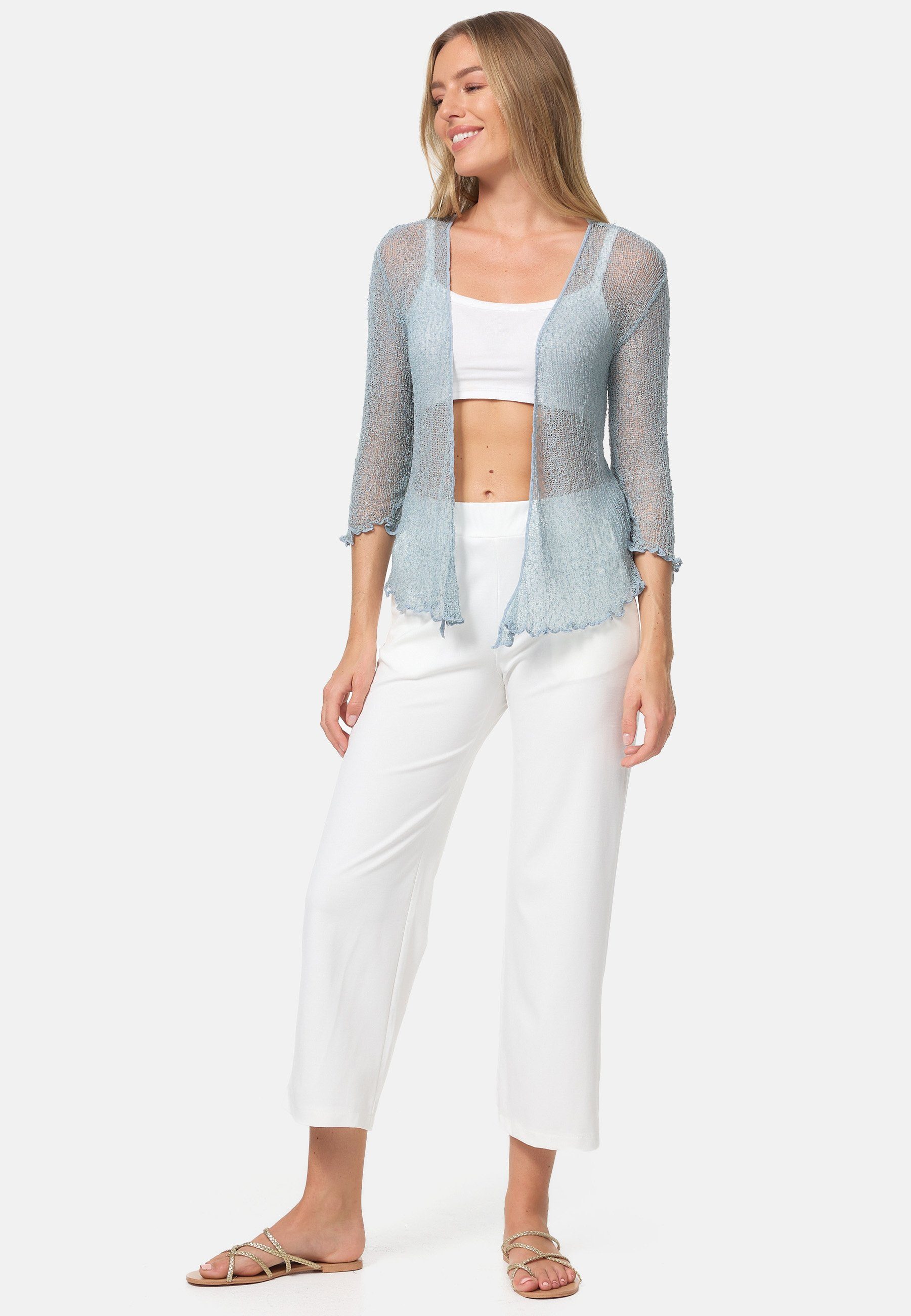 ikat Bolero IKA01 (Sommerlicher angenehm leichter Damen Bolero mit 3/4 Arm) – Bild 5 von 5