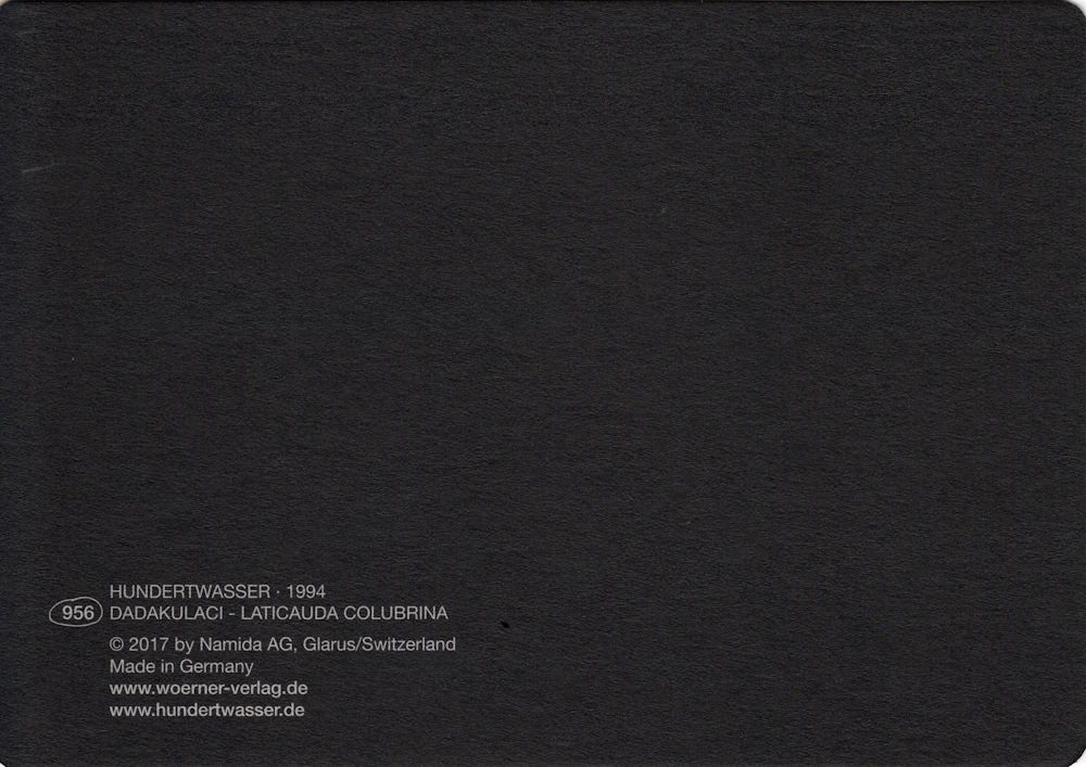 See-Schlange" "Dadakulaci Kunstkarte Postkarte - Hundertwasser