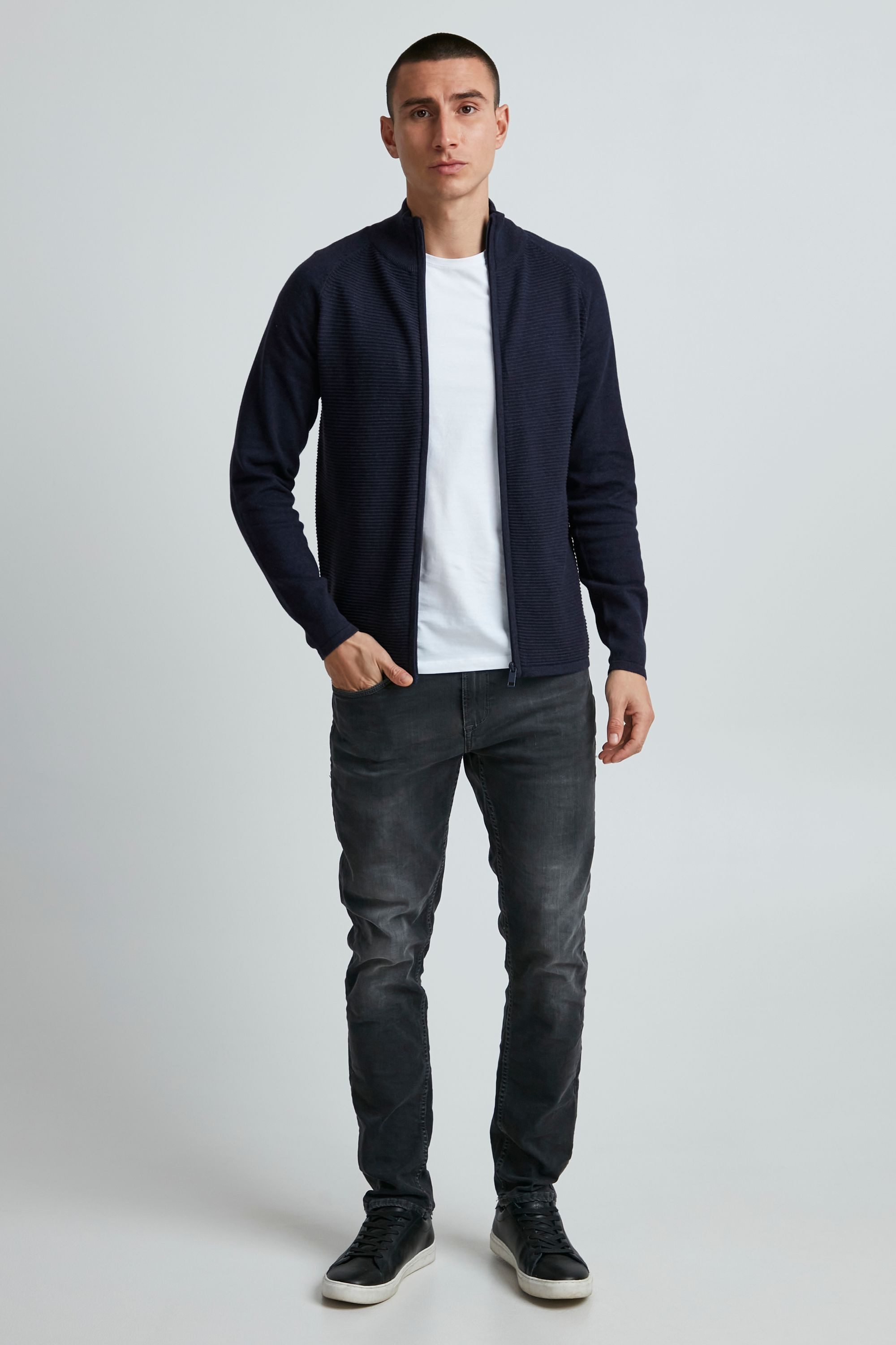 11 Project Strickjacke PRBalin Feinstrick Zip-Jacke günstig online kaufen