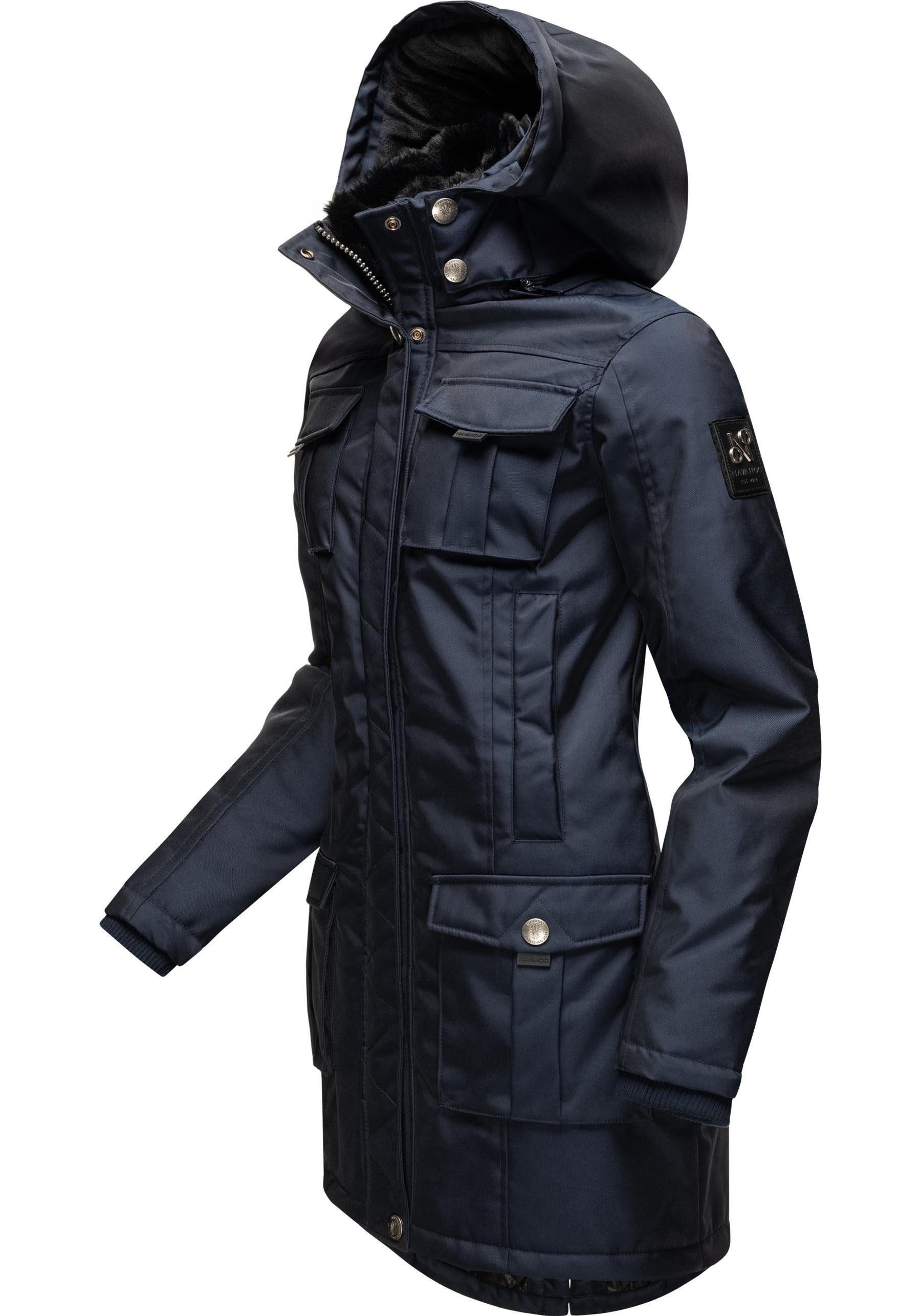 Navahoo Wintermantel Tiniis Parka mit abnehmbarer Kapuze und extra Einkaufstasche