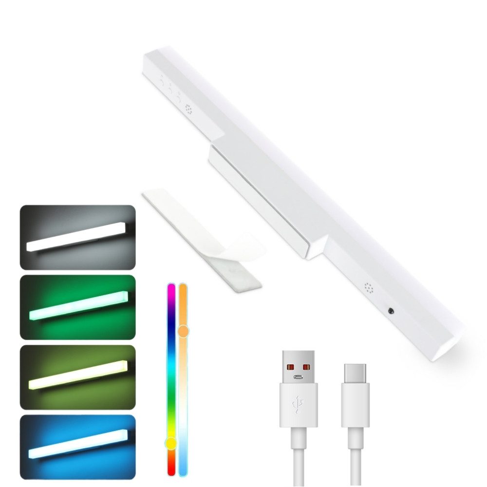LED Unterbauleuchte 40cm RGB LED Spiegelleuchte mit Fernbedienung, Batterie 4000mAh