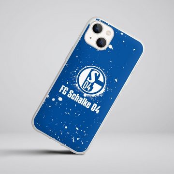 DeinDesign Handyhülle Schalke 04 - Spraylogo, Apple iPhone 13 Silikon Hülle Bumper Case Handy Schutzhülle