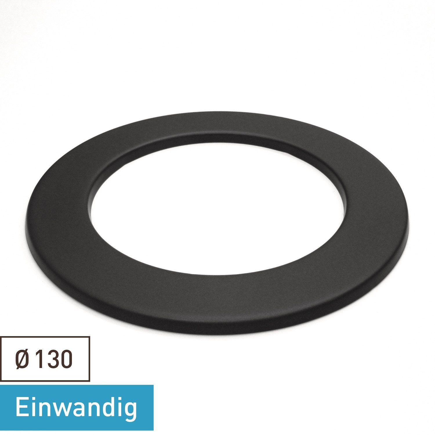 Raik Ofenrohr Raik Rauchrohr Ofenrohr 130mm - Wandrosette schwarz, Rosette
